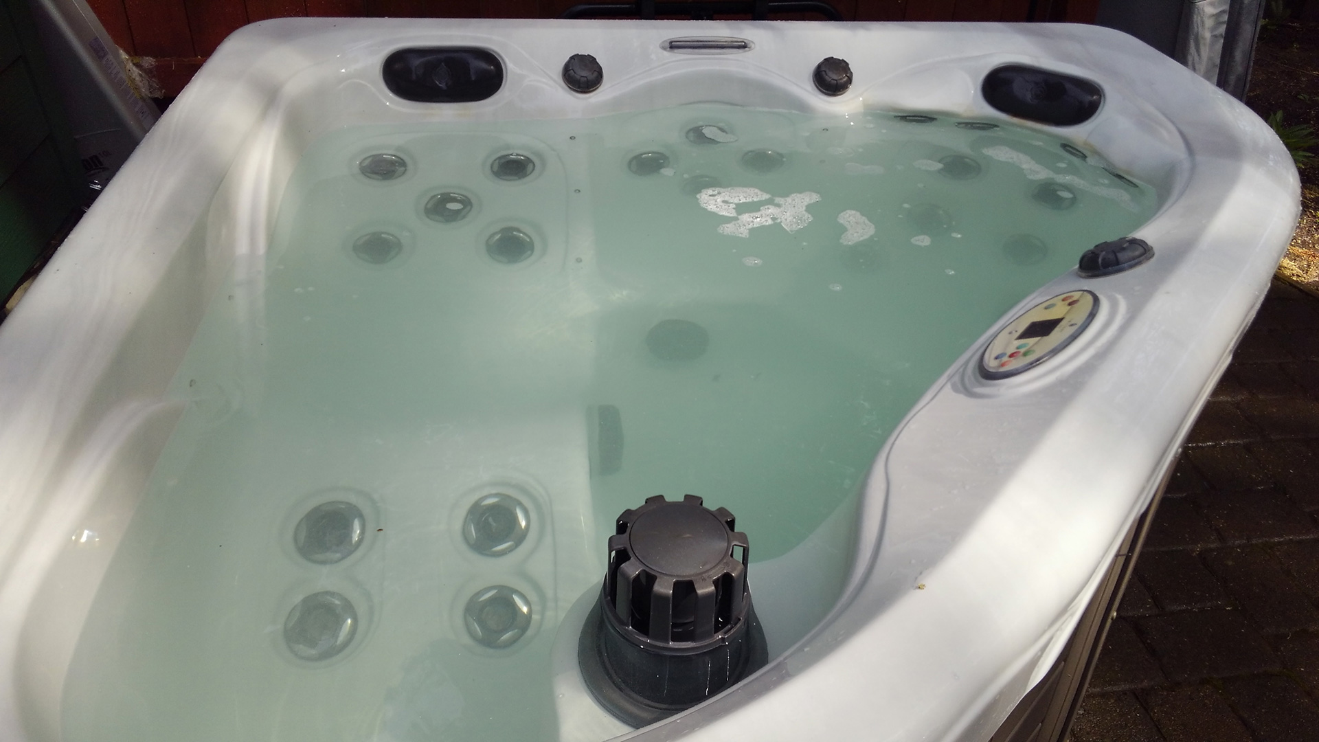 Before Hot Tub Cleaning by AllSpa